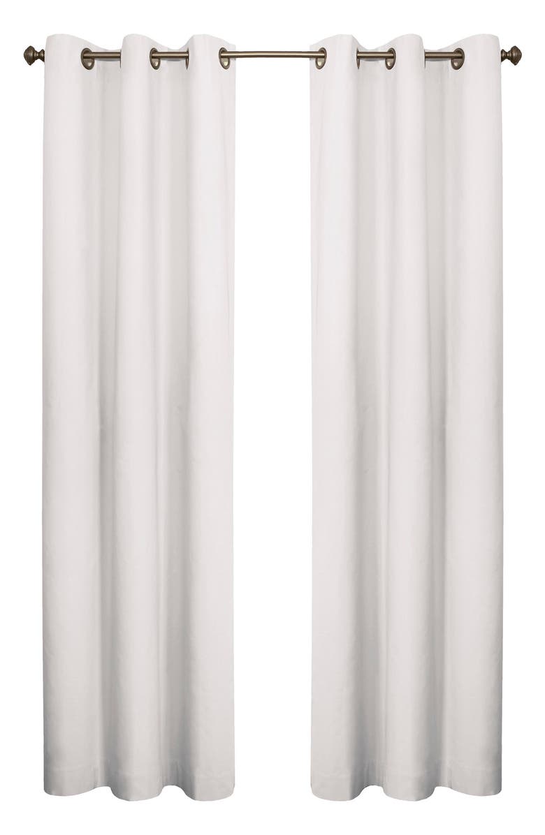 Outdoor Decor by Commonwealth Set of 2 Cotton Curtain Panels, Main, color, White