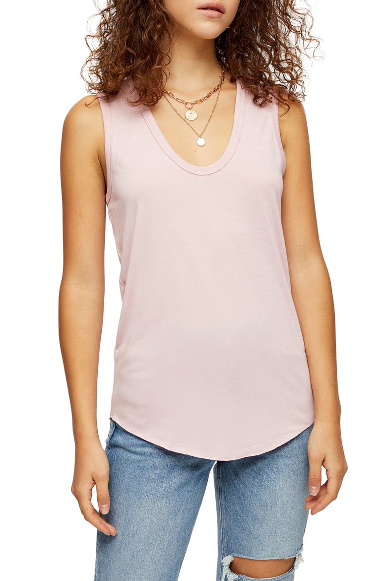 U-Neck Tank, Main, color, MAUVE
