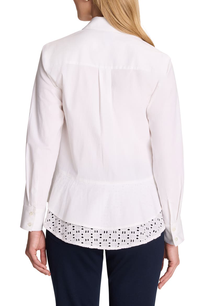 Eyelet Trim Shirt, Alternate, color, PAPER WHITE