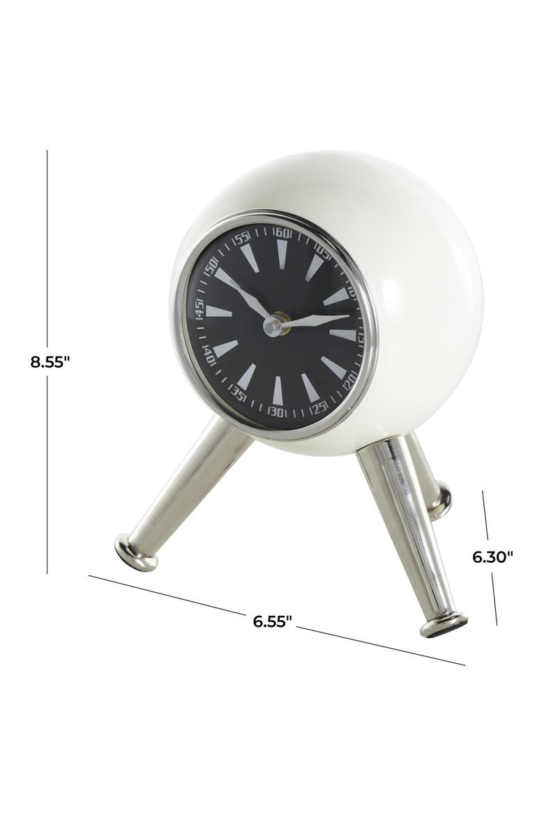 Modern Aluminum Metal Clock, Alternate, color, SILVER