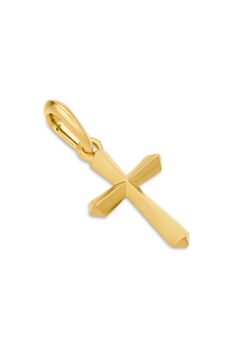 Men's Roman 18K Gold Cross Amulet Enhancer, Alternate, color, GOLD