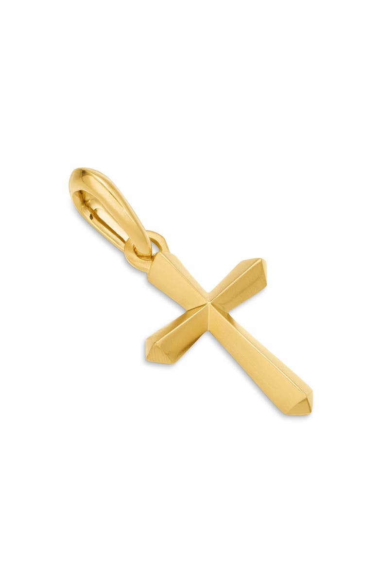 David Yurman Men's Roman 18K Gold Cross Amulet Enhancer, Alternate, color, Gold