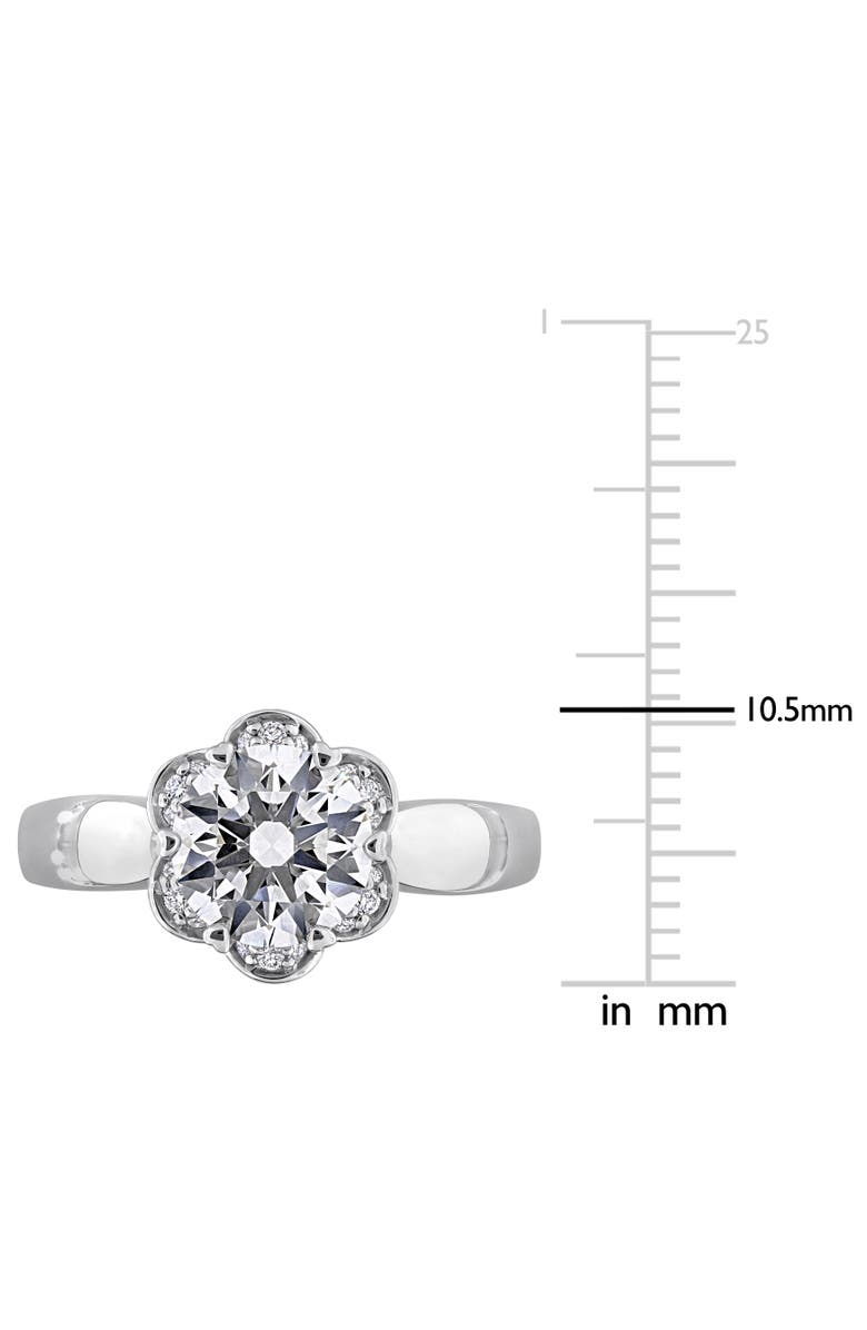 Julianna B. 1-5/8 ctw Lab-Grown Diamond Flower Ring 18k, Alternate, color, White Gold