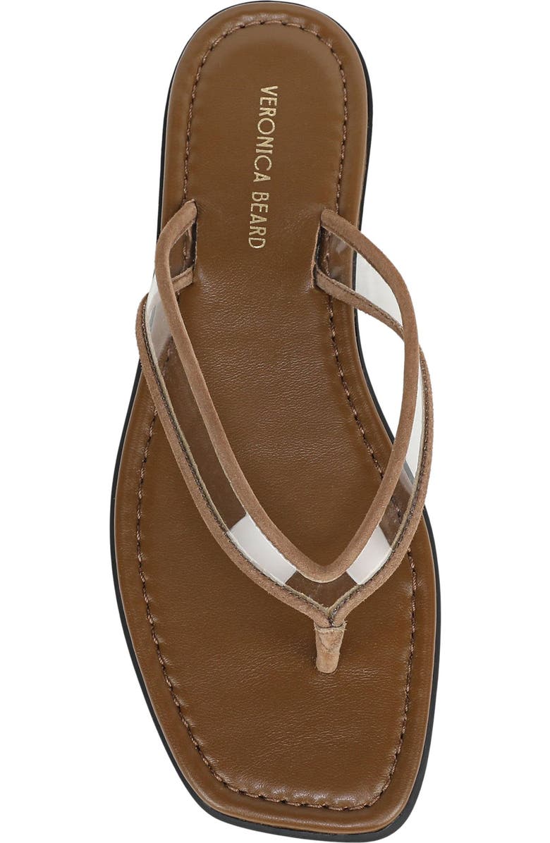 Veronica Beard Clea Flip Flop, Alternate, color, Clear/ Chestnut