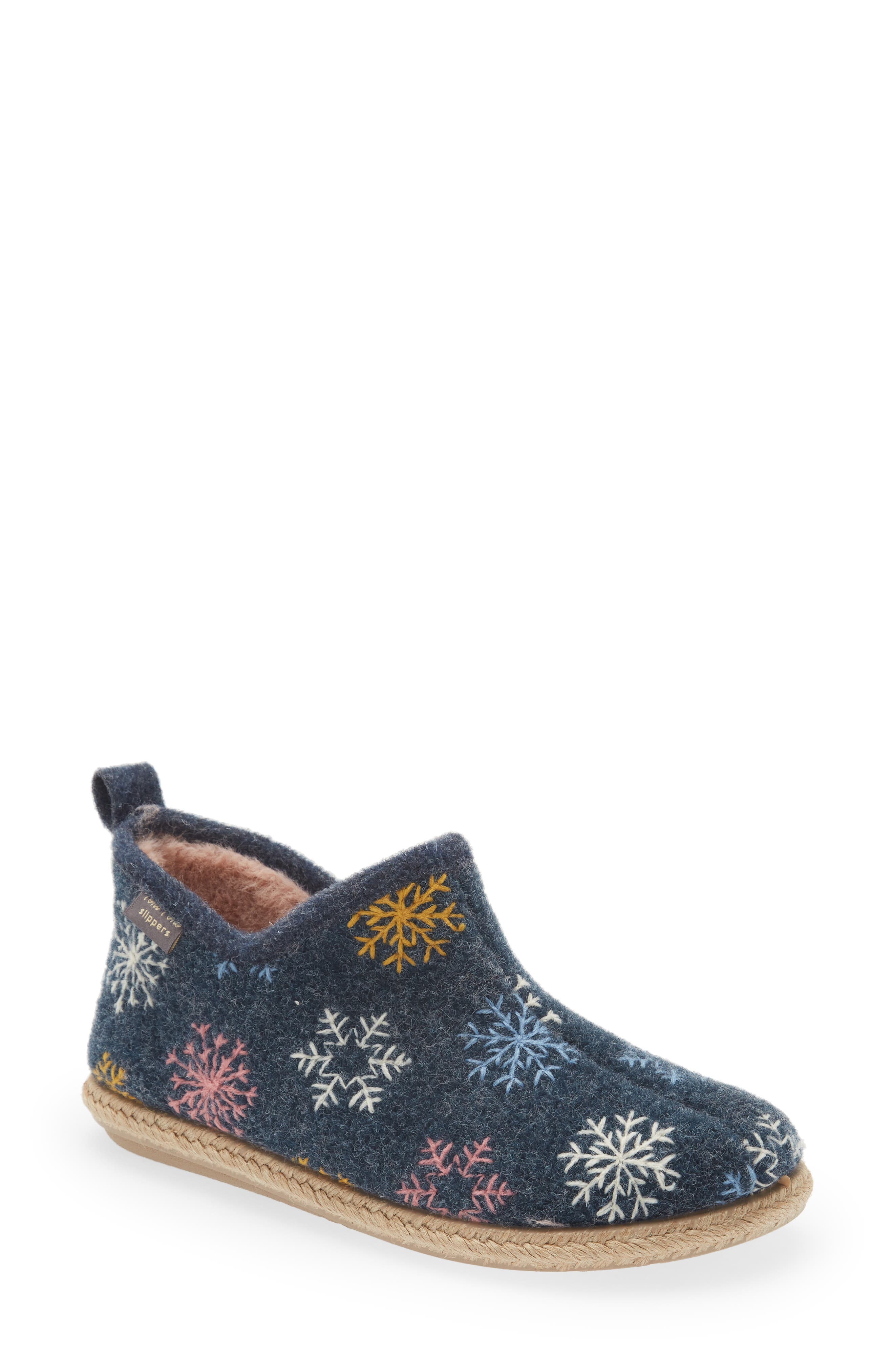 Duna Wool Blend Slipper, Main, color, NAVY
