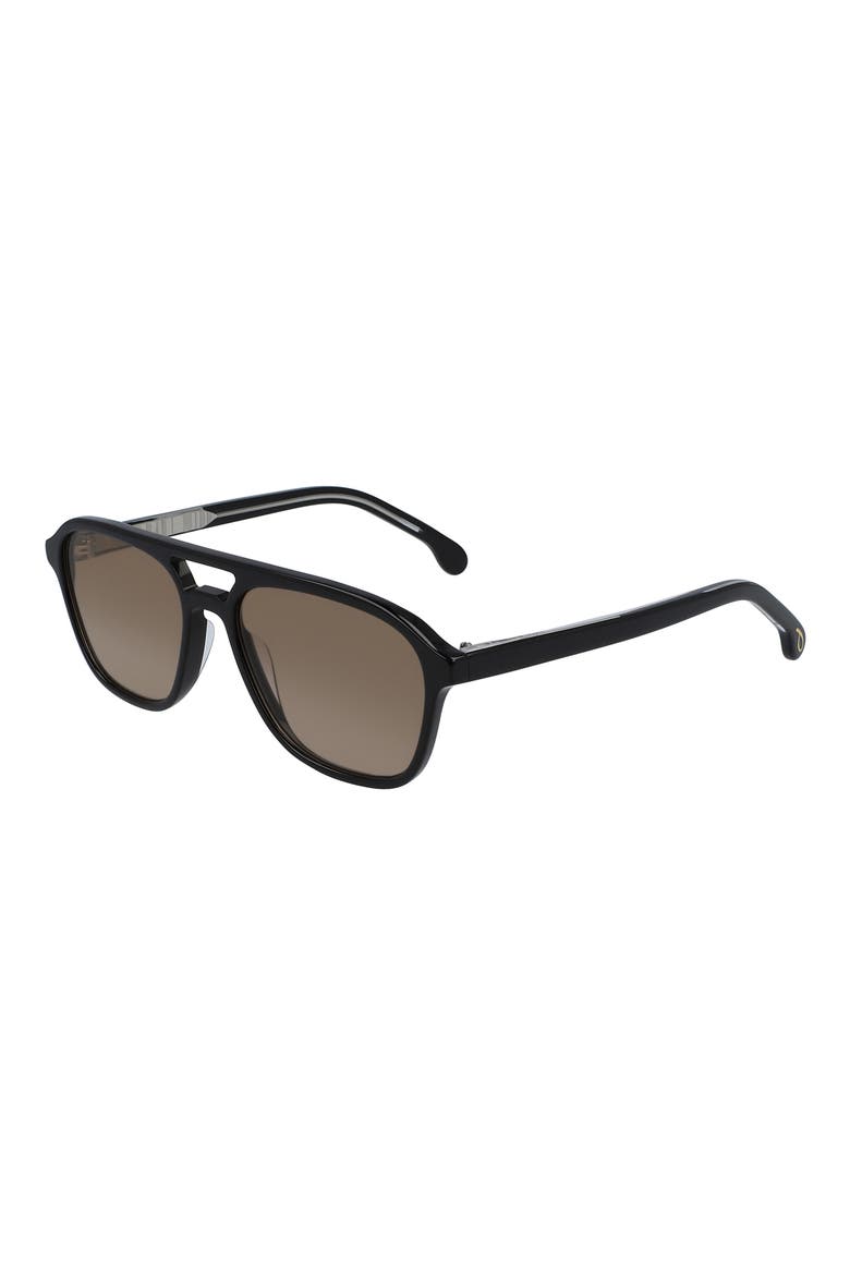 Alder 55mm Aviator Sunglasses, Main, color, BLACK INK/ CRYSTAL