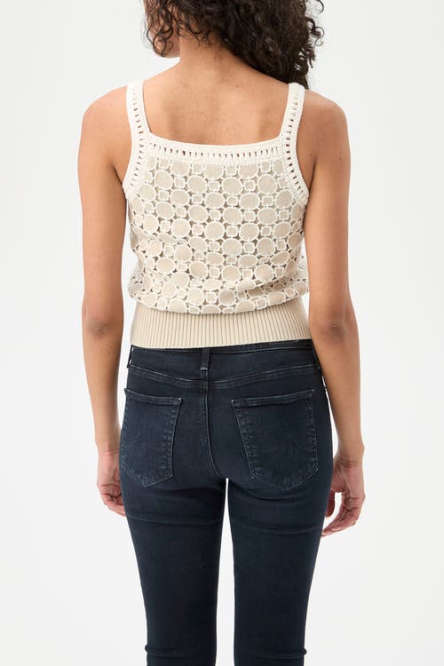 Trina Turk Suez Geometric Knit Cami In Biarritz Beige/whitewash