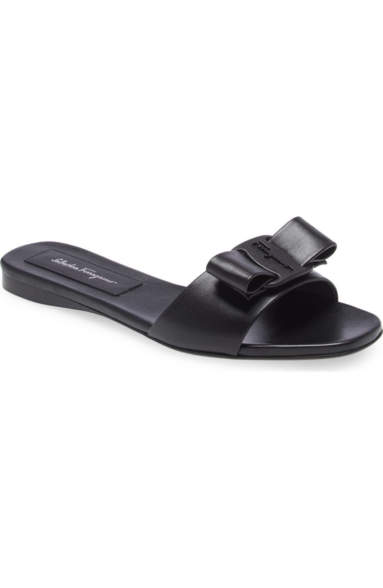 FERRAGAMO Salvatore Ferragamo Vicky Bow Slide Sandal, Main, color,