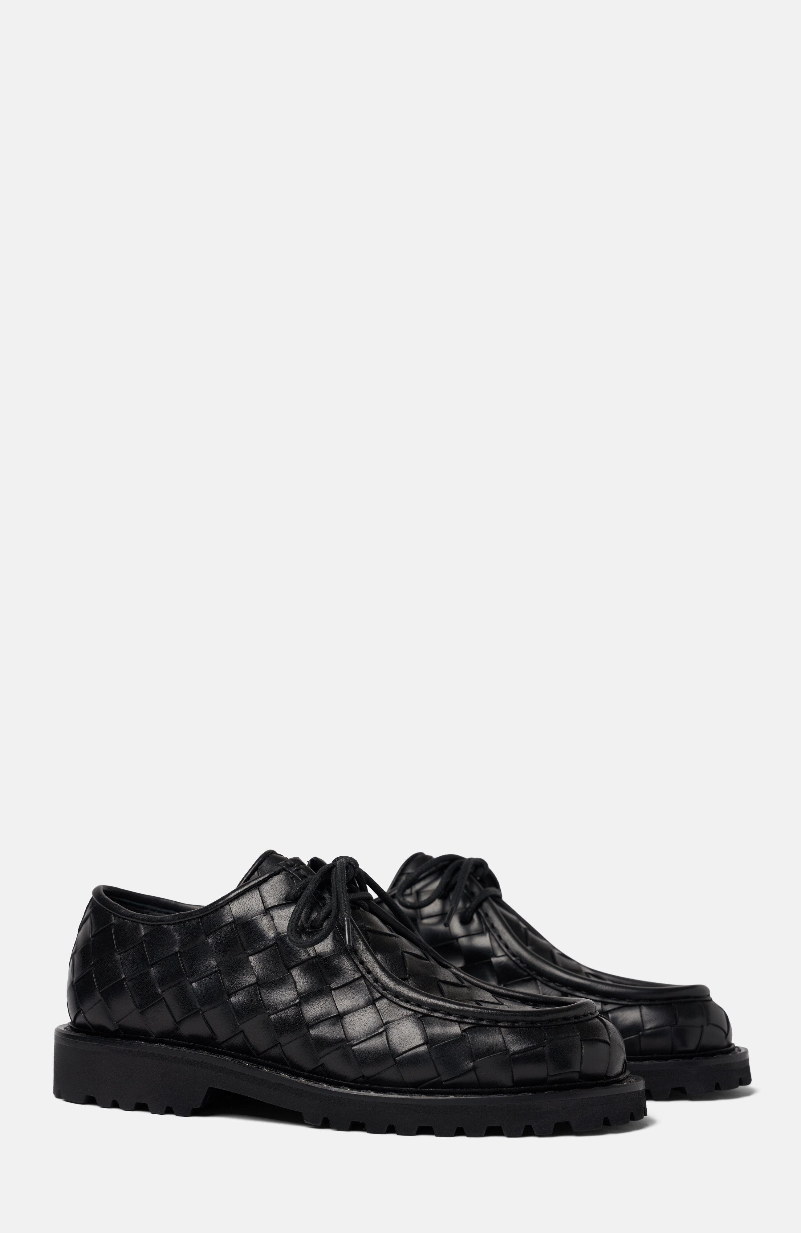 Damiana Derbies, Main, color, Black Woven - Calf