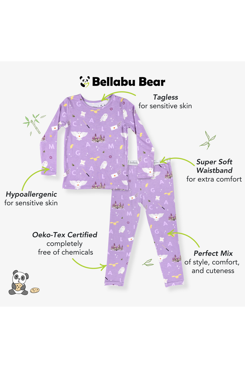 Kids' Hedwig's Magical Mail Set of 2 Piece Pajamas, Alternate, color, Hedwig's Magical Mail