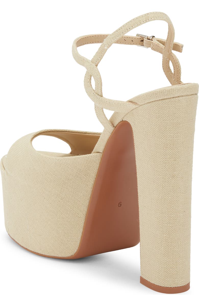 Jeffrey Campbell Ever Last Ankle Strap Platform Sandal, Alternate, color, Beige Canvas