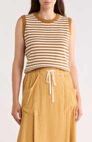 Adrianna Papell Stripe Sweater Tank