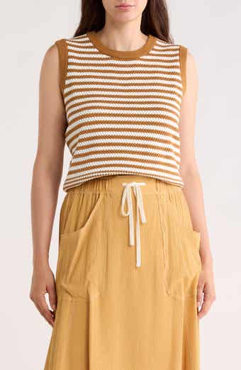 Adrianna Papell Stripe Sweater Tank
