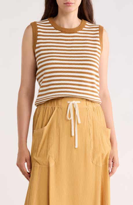 Adrianna Papell Stripe Sweater Tank
