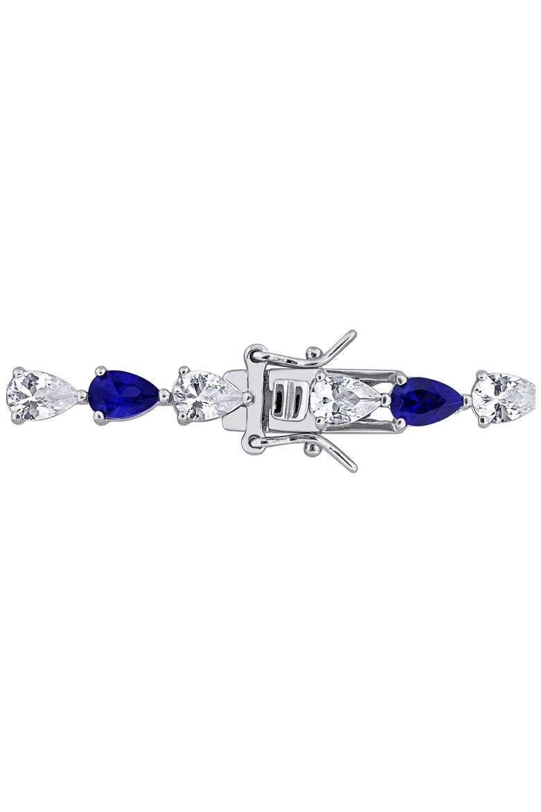 Created Blue & White Sapphire Tennis Bracelet, Alternate, color, BLUE