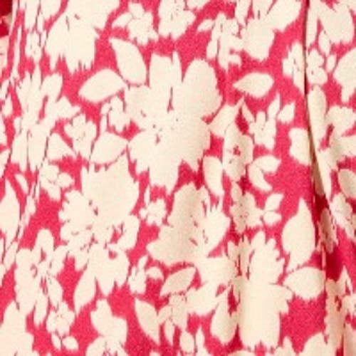 Live Unlimited Floral Print Jersey Pleat Front Top In Multi