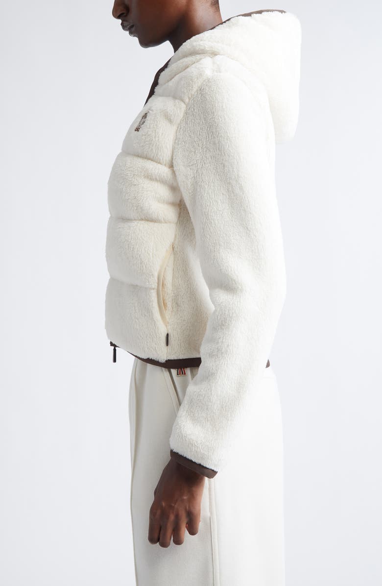 Moncler Grenoble Hooded Polartec<sup>®</sup> Zip Down Jacket, Alternate, color, White