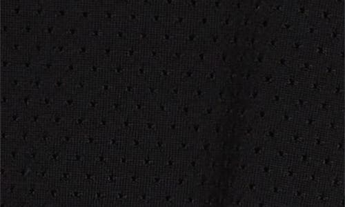 Alexander Wang 3d Logo Crop Open Knit Mesh Cardigan In Black