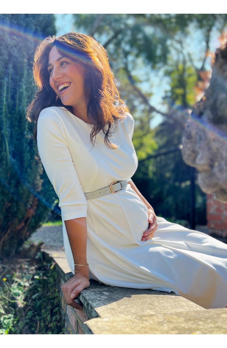 Tiffany Rose Maternity Sienna Maternity Dress, Alternate, color, Cream