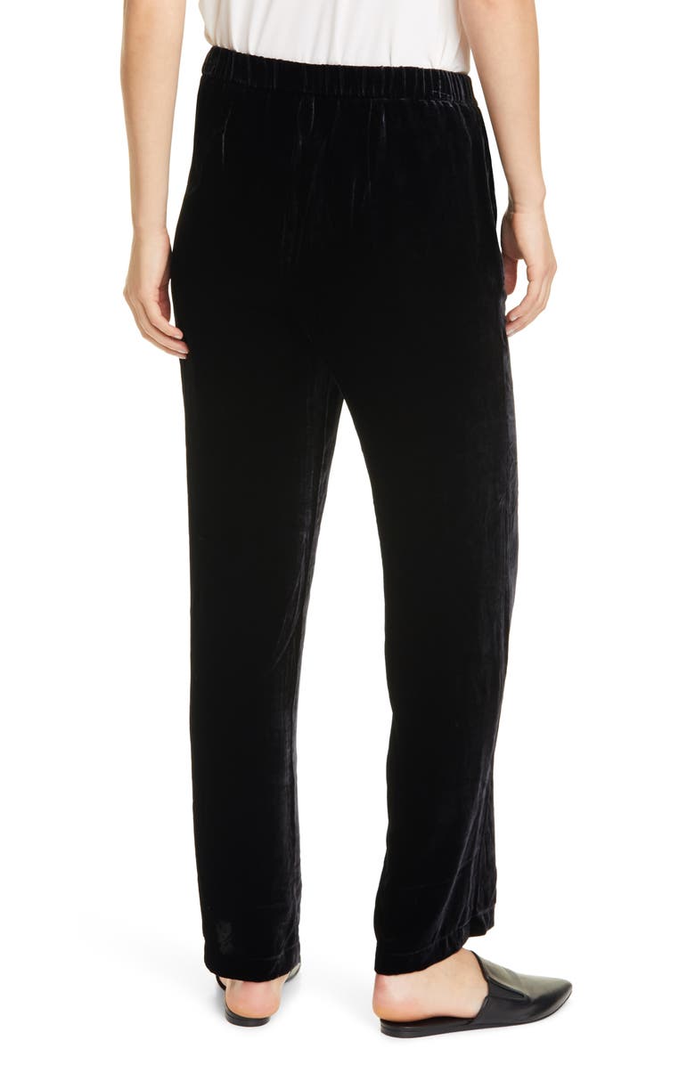 Eileen Fisher Pull-On Straight Leg Velvet Pants, Alternate, color,