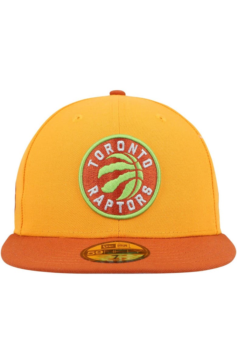 New Era Men's New Era  Gold/Rust Toronto Raptors 59FIFTY Fitted Hat, Alternate, color, 