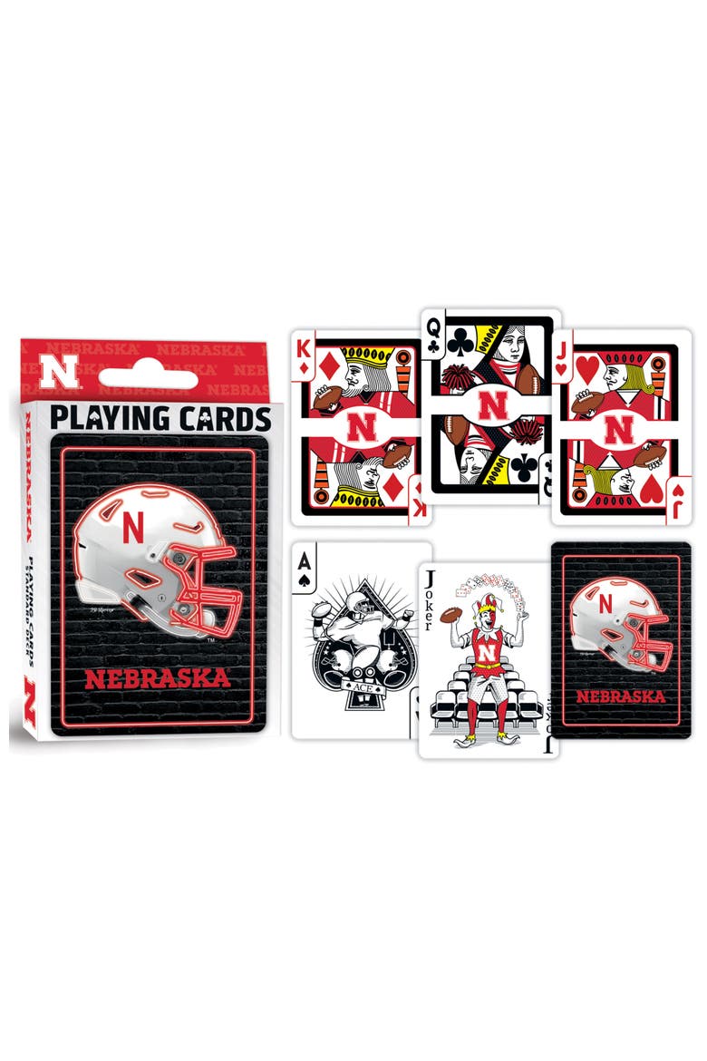 Nebraska Cornhuskers Neon Playing Cards, Alternate, color, Multicolor