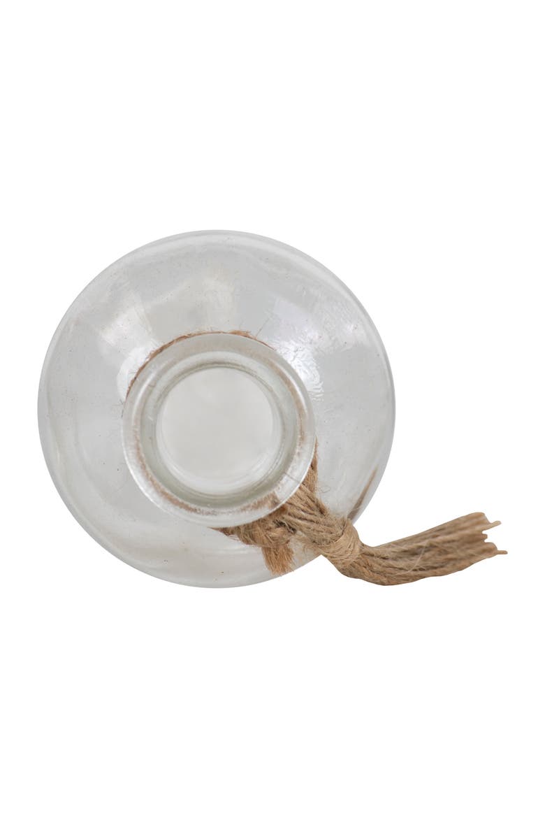 Natural Glass & Jute Bud Vase, Alternate, color, Clear