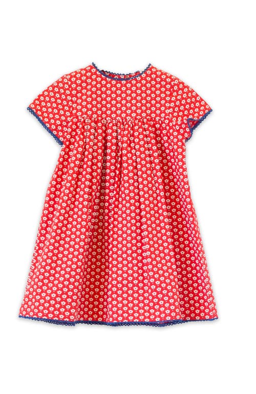 Beet World Toddler Amy Dress With Lace Trim In Red