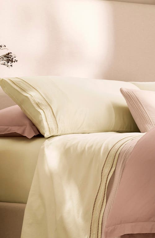Boll & Branch Signature Ladder Stitch Set Of 2 Organic Cotton Pillowcases In Cream/sand
