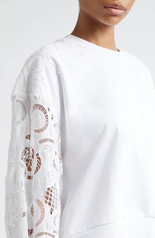 Cinq À Sept Cinq A Sept Embroidered Paisley Pullover Sweatshirt In White