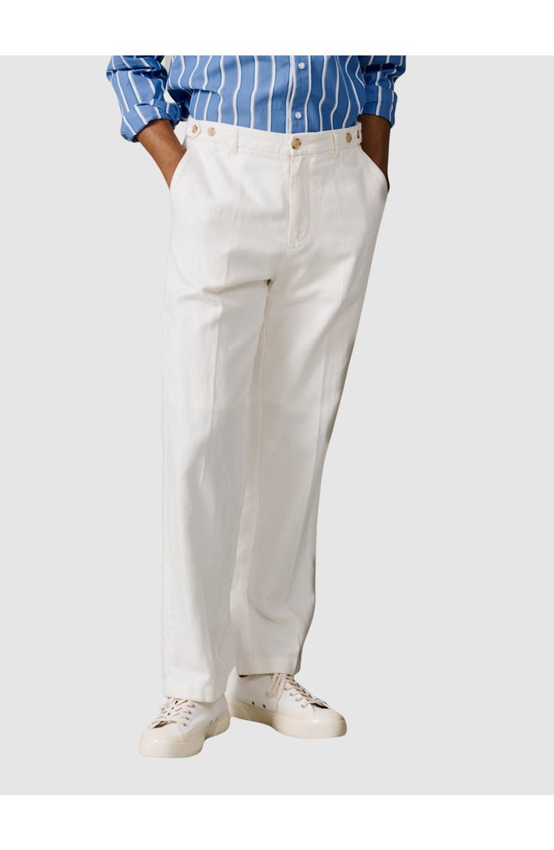 Aubin Axholme Slim Leg Suit Trouser, Main, color, Vintage White