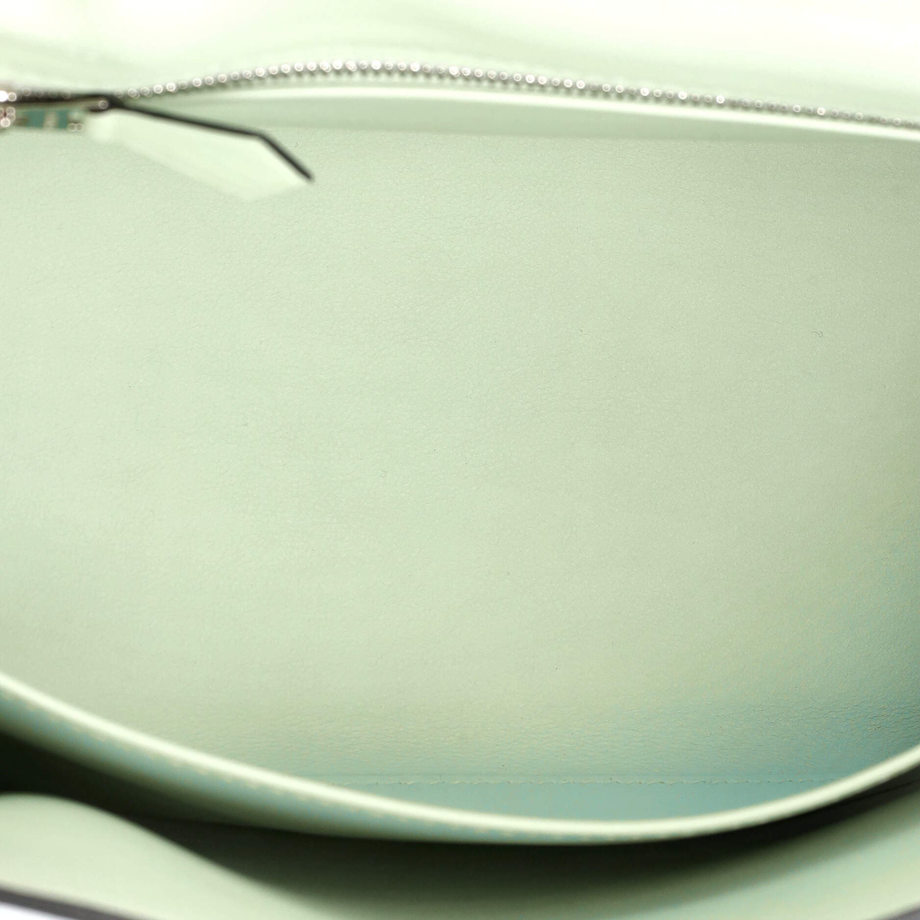 Pre-Owned Hermes Kelly Handbag Green Swift with Palladium Hardware 25, Alternate, color, 