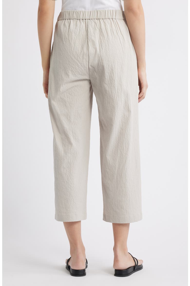 Stretch Organic Cotton Crop Pants, Alternate, color, CHALK