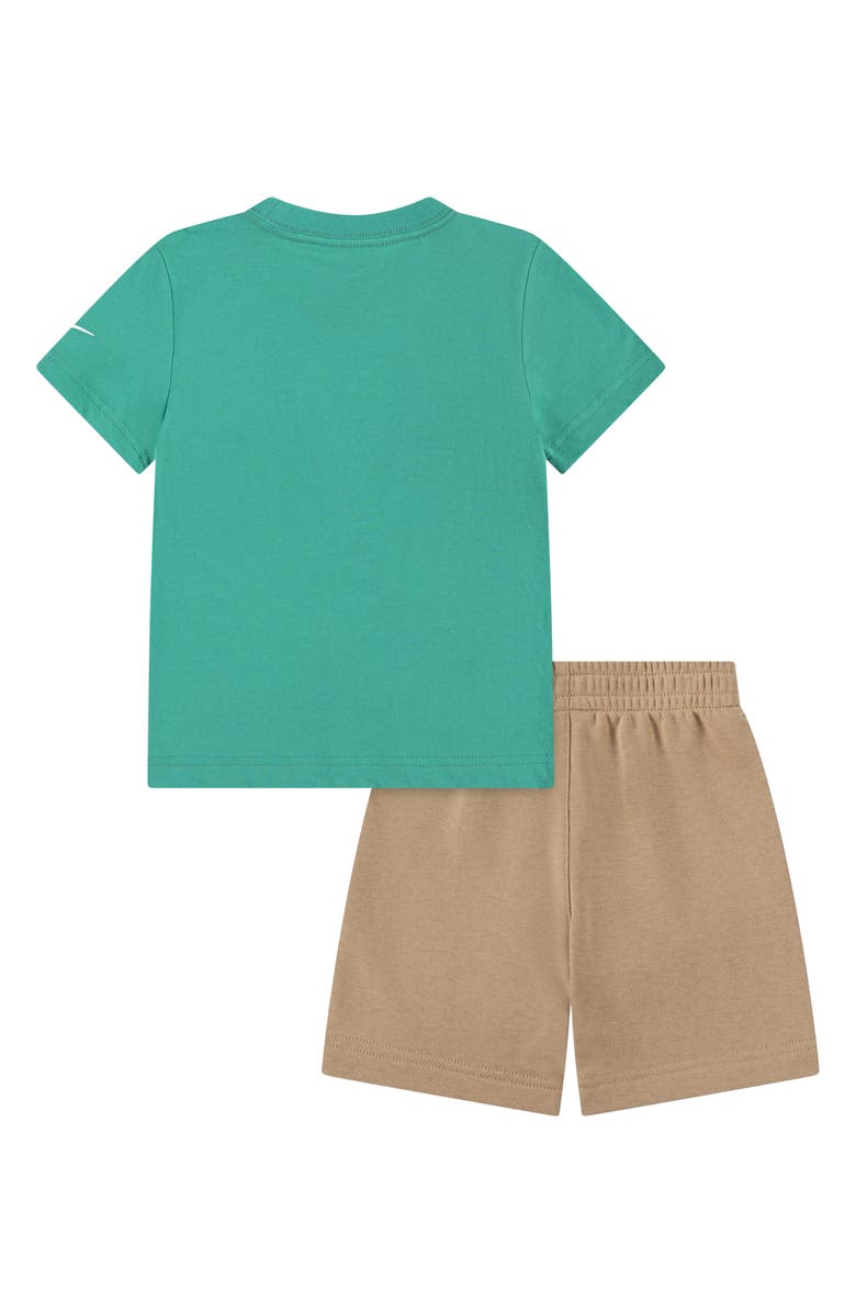 3 Brand Gradient Logo Graphic T-Shirt & Shorts Set, Alternate, color, Atomic Teal