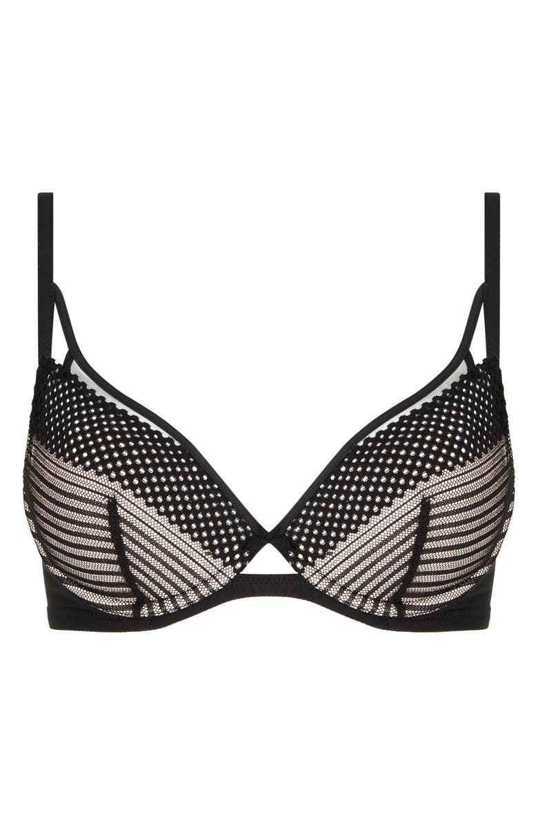 CHANTELLE PULP Plunge Contour Underwire Bra, Alternate, color, Black