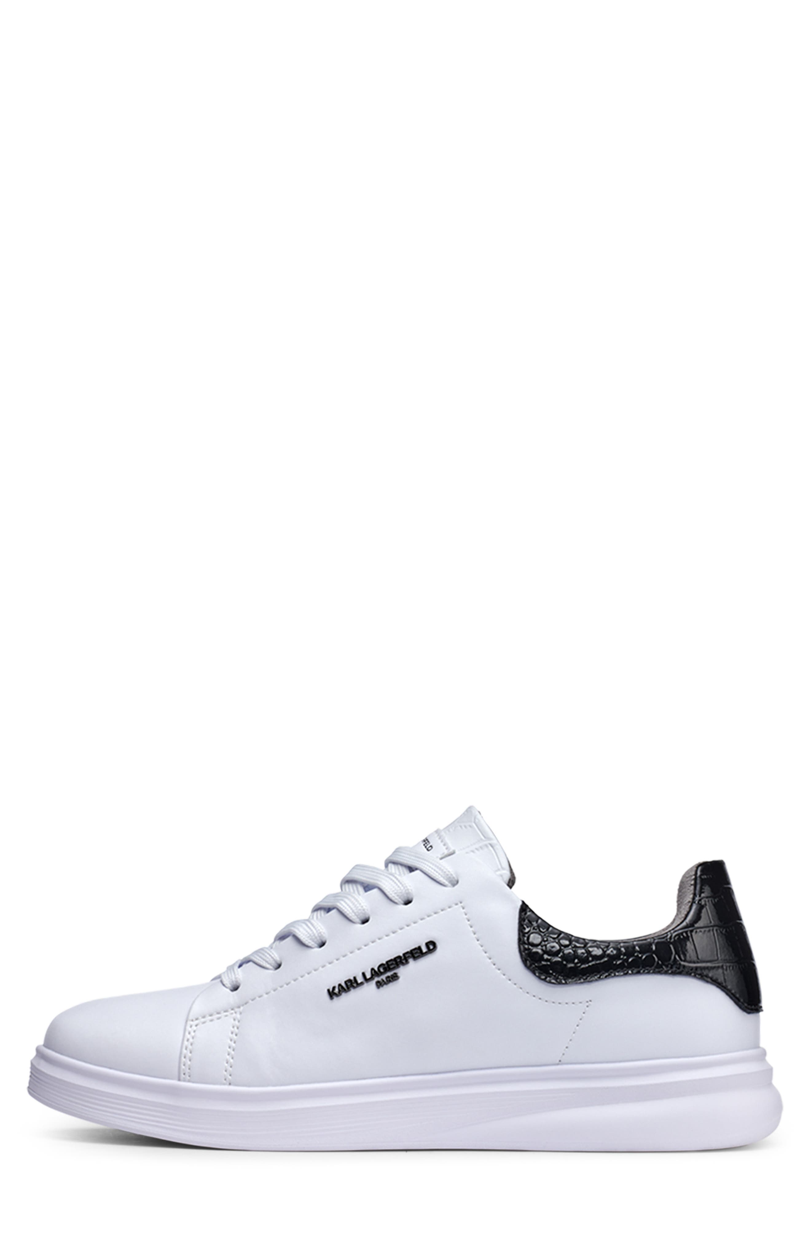 KARL LAGERFELD PARIS Plain Toe Sneaker, Alternate, color, Black