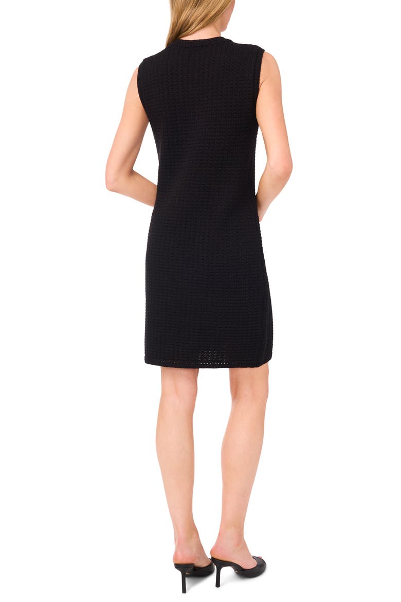Sleeveless Organic Cotton Blend Sweater Dress, Alternate, color, RICH BLACK