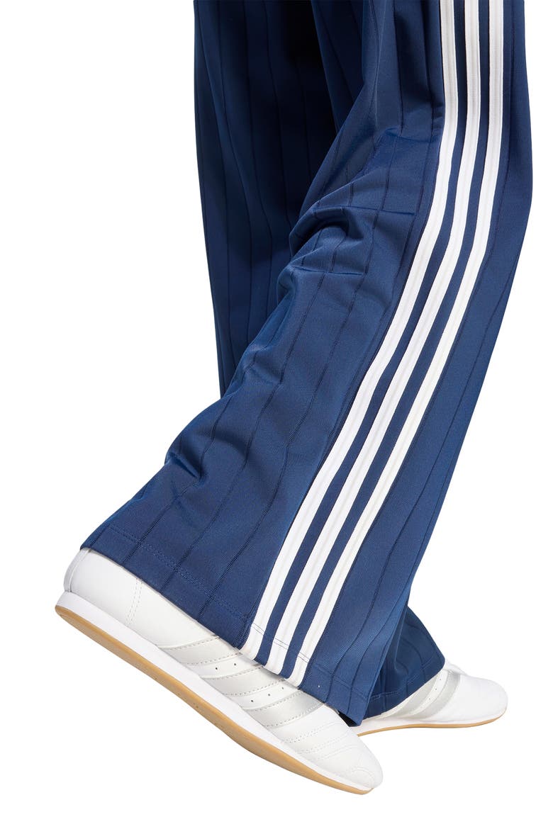 Pinstripe Wide Leg Track Pants, Alternate, color, NIGHT INDIGO/ WHITE/ GREY TWO