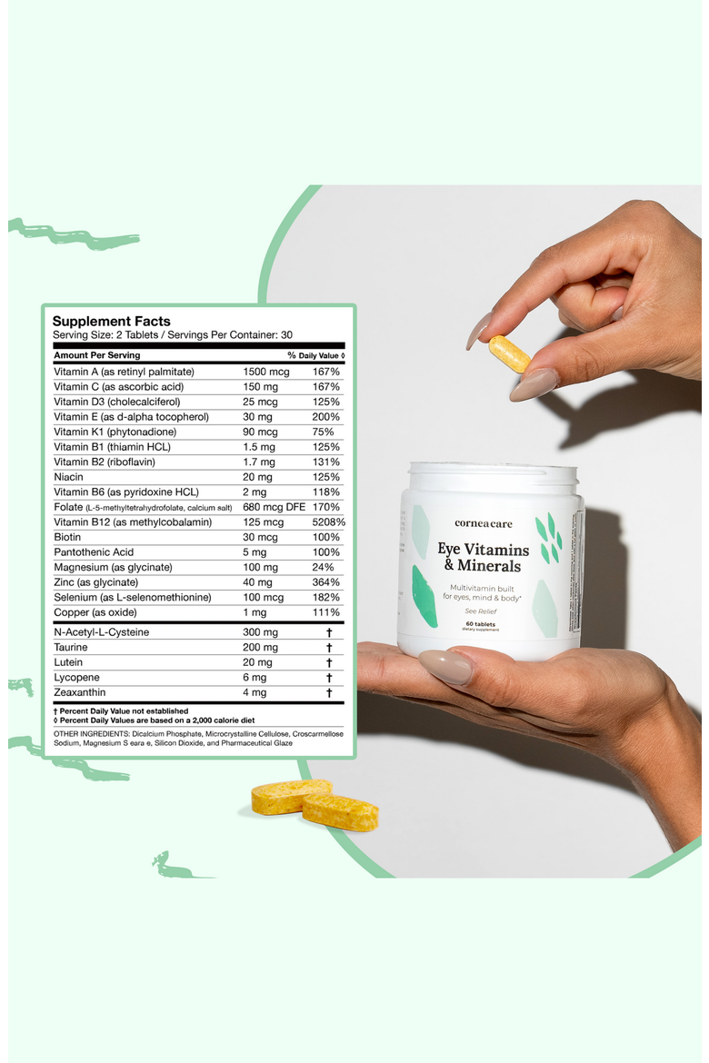 Eye Vitamins and Minerals for Eyes ,Mind & Body, Alternate, color, White