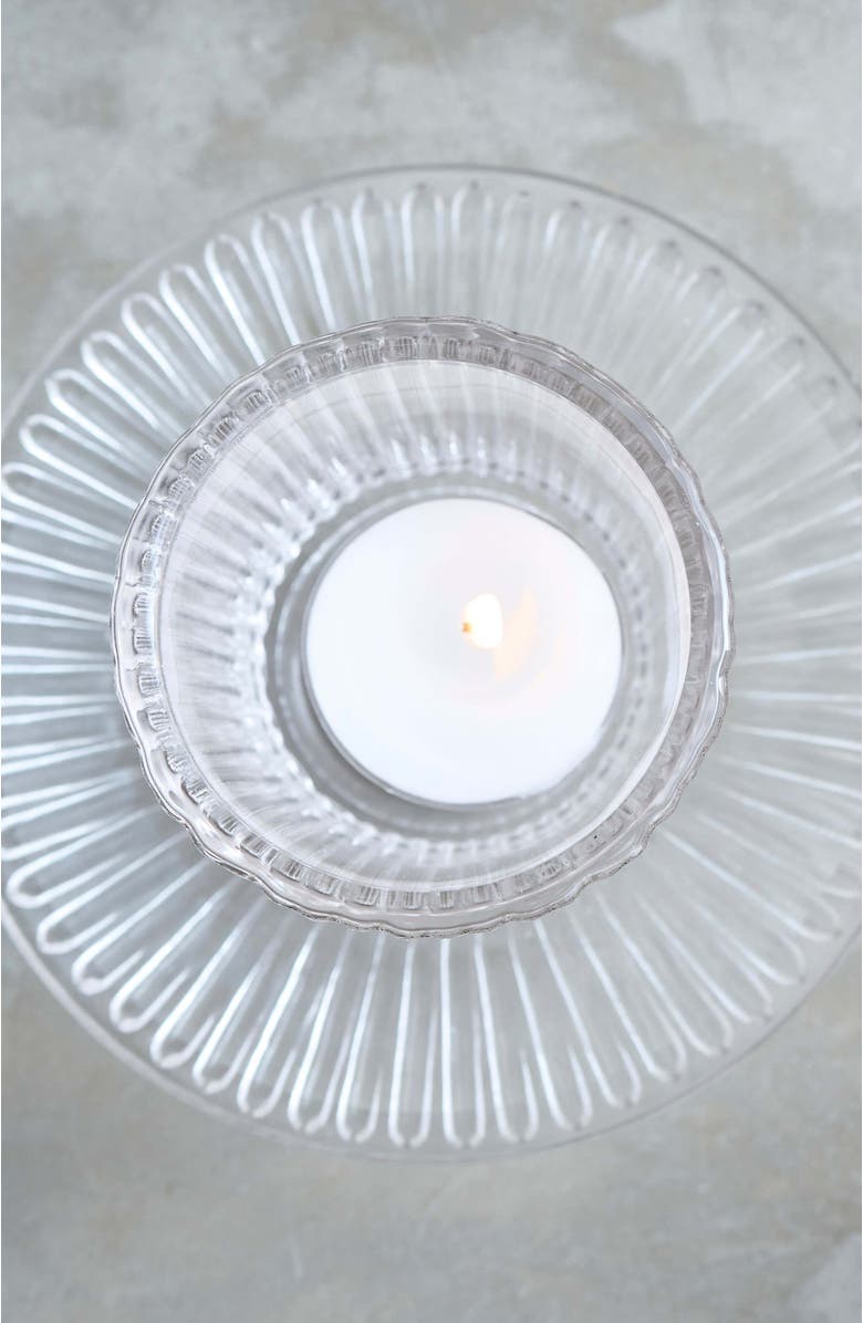 The Collective Home Pressed Clear Glass Tealight / Votive Holders - Set of 4, Main, color, Clear