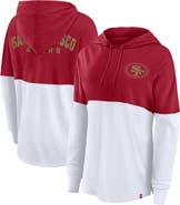 FANATICS Women's Fanatics Scarlet/White San Francisco 49ers Backup Option Long Sleeve Hoodie T-Shirt
