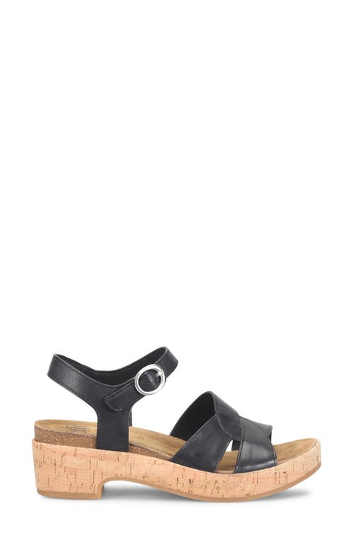 Söfft Capri Ankle Strap Platform Sandal In Black