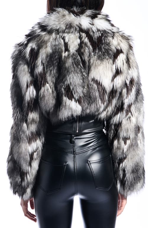 Azalea Wang Arias Faux Fur Coat In Gray