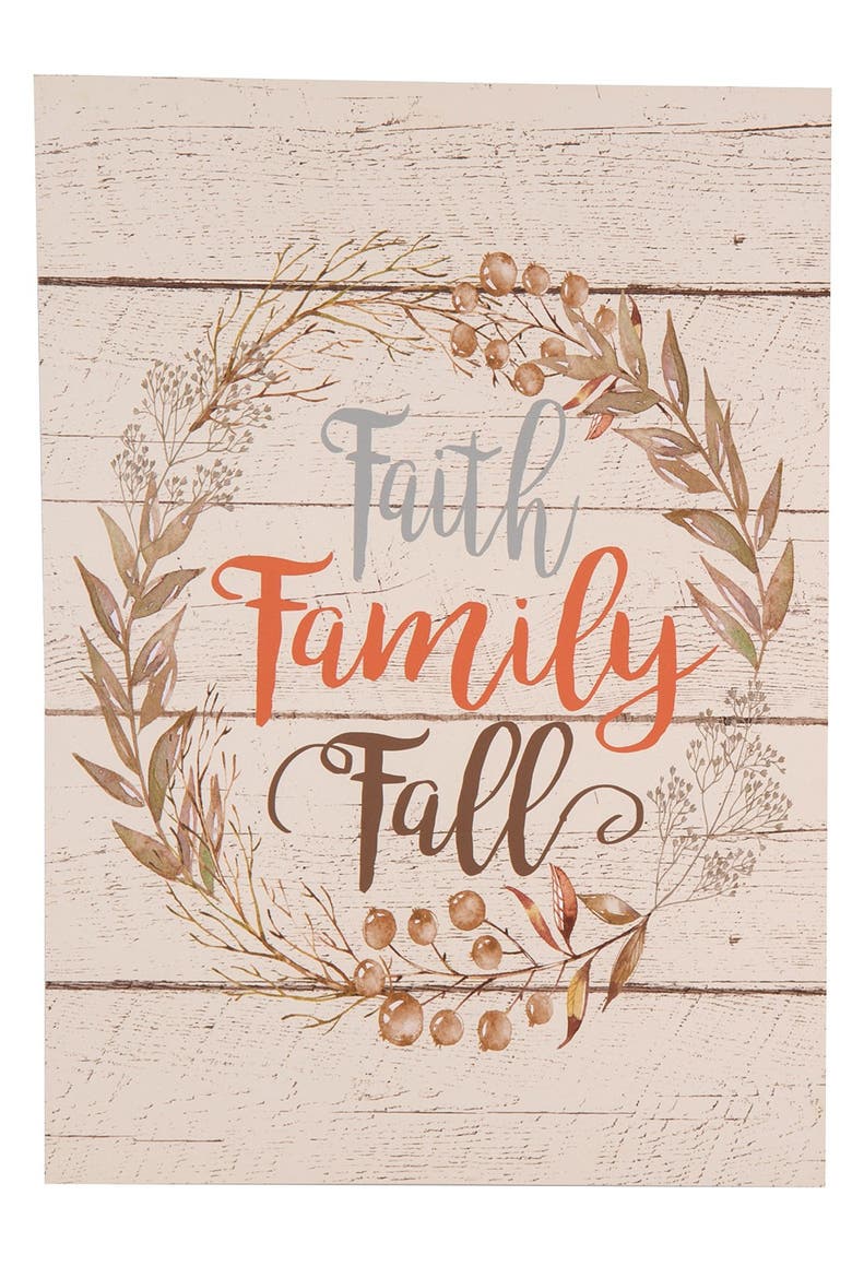 "Faith Family Fall" & "Give Thanks" Wall Art Assortment of 2, Alternate, color, Off-White