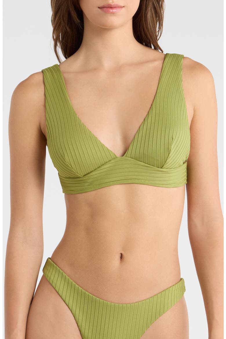 Premium Surf Rib Bikini Top, Main, color, GREEN OLIVE