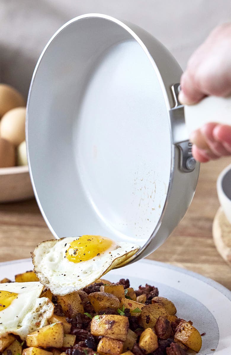 GreenPan x Bobby Flay Professional Ceramic Nonstick 8" & 10" Frypan Set, Alternate, color, Cream