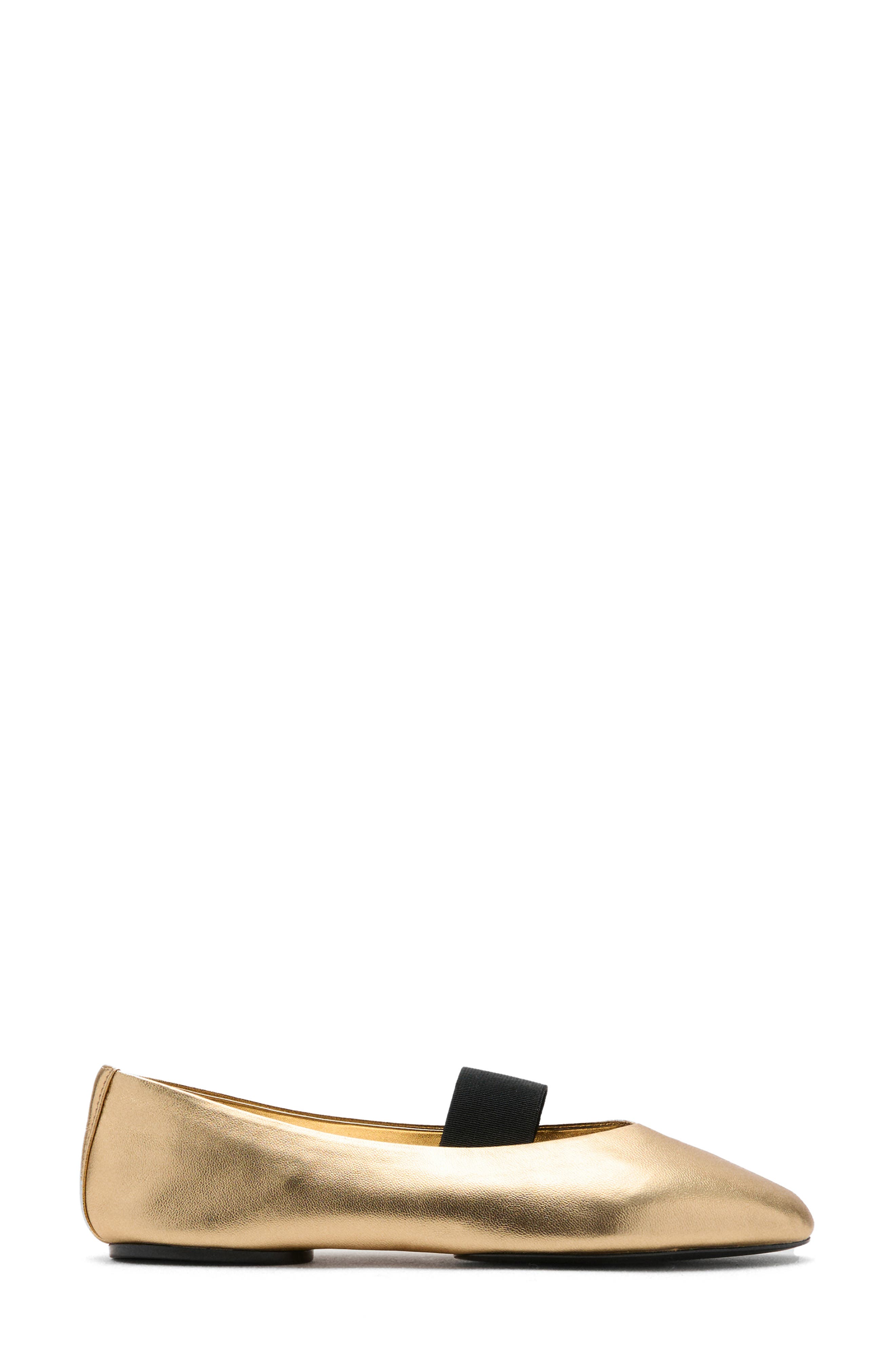Mary Jane Flat, Alternate, color, GOLD