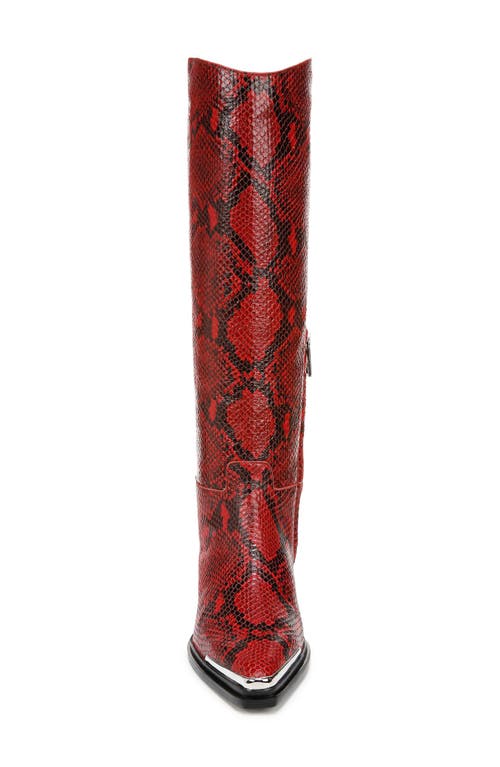 Franco Sarto Billie Knee High Western Boot In Red