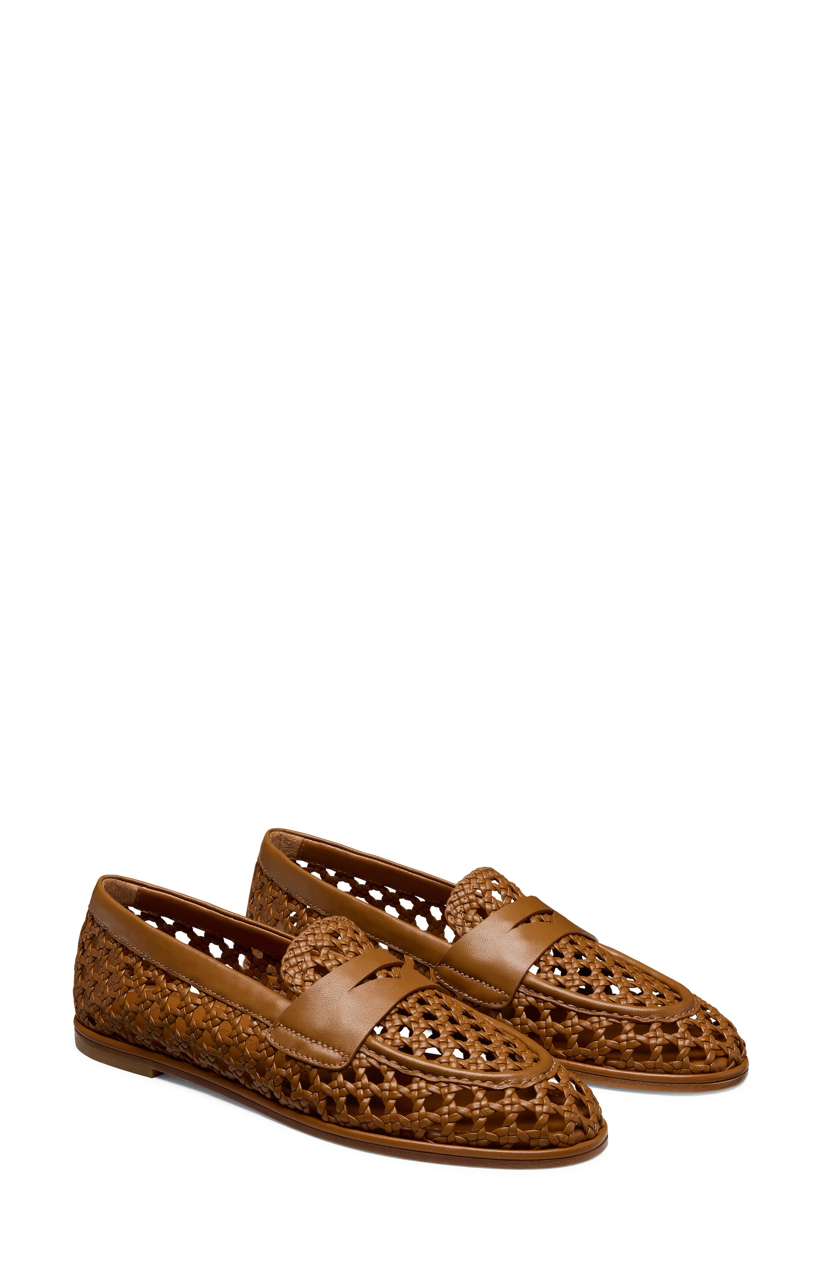 Stuart Weitzman Spencer Woven Loafer, Alternate, color, Boho Tan