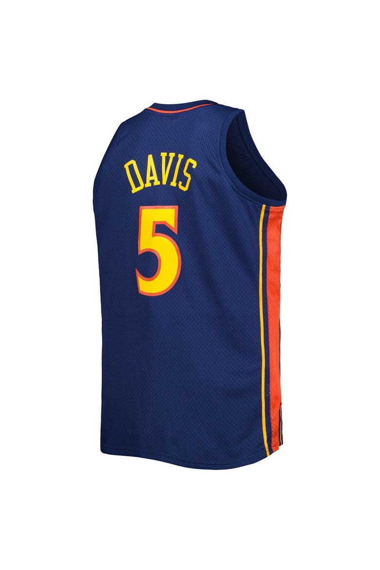 Men's Mitchell & Ness Baron Davis Navy Golden State Warriors Big & Tall Hardwood Classics 2006/07 Swingman Jersey, Alternate, color, Navy